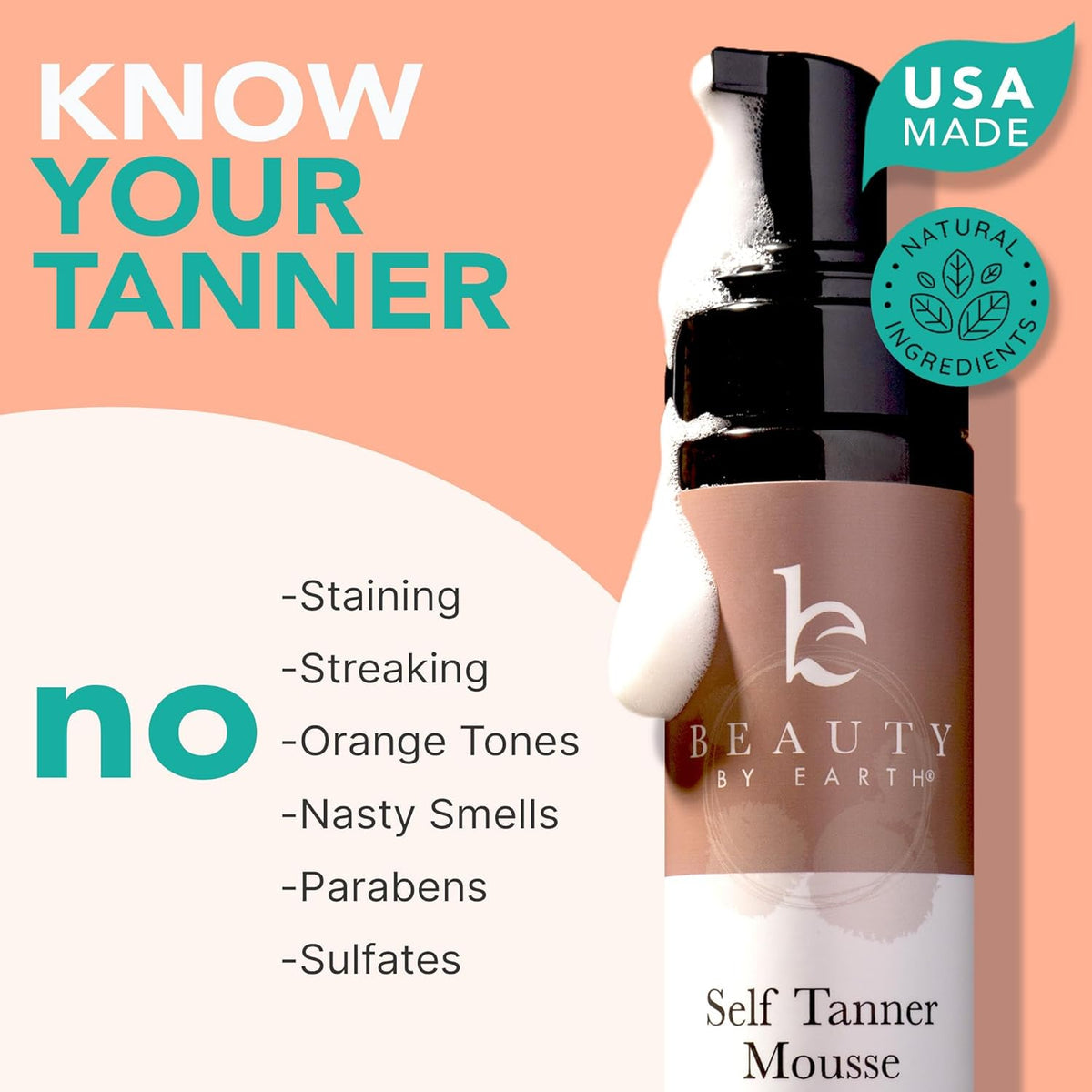 Beauty By Earth: Self Tanner Body Mousse