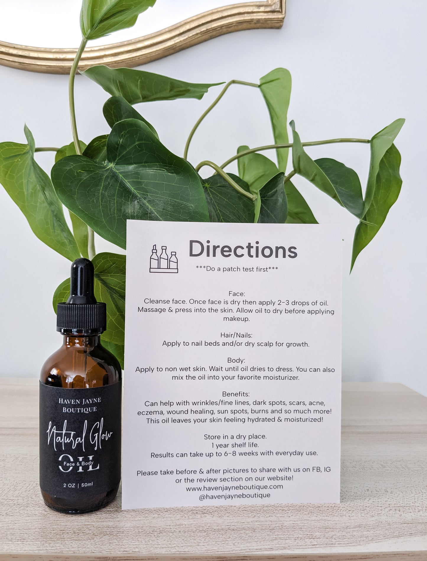 Natural Glow: Face & Body Oil (2oz)