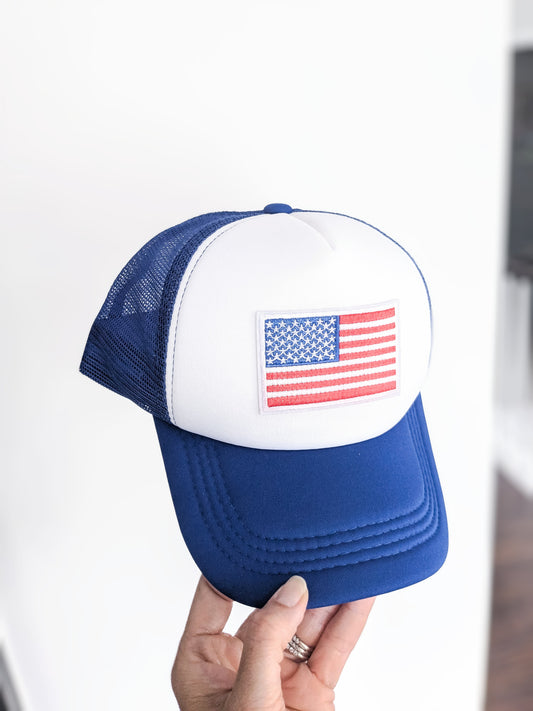 American Flag Trucker Hat